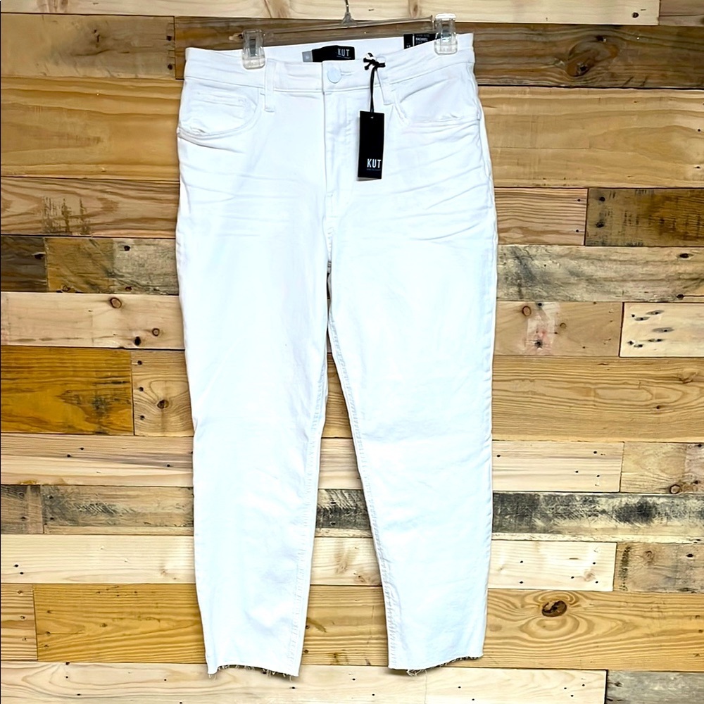 Kut from the Kloth White Ankle Cropped Jeans